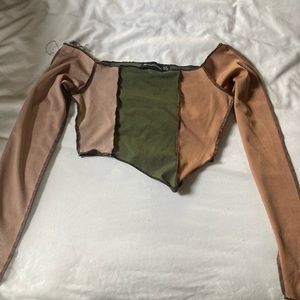 Cropped asymmetrical top